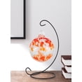 thumbnail image 2 of Art Glass Designs Tree of Life Nova Hand-Blown Glass Gazing Ball with Stand - 9" - Red and Orange, 2 of 5