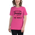thumbnail image 5 of "Give A Girl The Right Jewelry And She Can Conquer The World" Quote Relaxed T-Shirt, 5 of 10