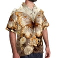 thumbnail image 2 of Butterfly Fission Diagram Men's Hawaiian Poplin Casual Printed Button Down Short Summer Beach Shirts, Unisex, 2 of 6