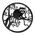thumbnail image 1 of Metal Black Wall Decor Racoon On Tree, 1 of 3