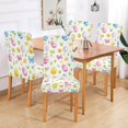 thumbnail image 2 of Yayeee 4 Pack Dining Chair Covers Stretch Parson Chairs Slipcovers Seat Protector, Colorful Easter Eggs, 2 of 6
