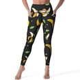thumbnail image 2 of Banana Print Yoga Pants Female Green Leaf Leggings Push Up Casual Yoga Legging Stretch Design Gym Sport Pants, 2 of 5
