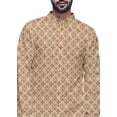 thumbnail image 4 of Atasi Cotton Slub Printed Fashion For Men Asymmetric Button Down Kurta For Men, 4 of 5