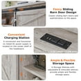 thumbnail image 6 of OKD Modern Farmhouse Full Platform Bed with Bookcase Headboard Storage and Charging Station, No Box Spring Needed, Antique Brush White, 6 of 6