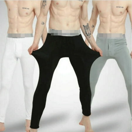 Winter Men Warmer Thermal Long Johns Pants Cotton Bottoms Underwear Underpants