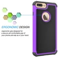thumbnail image 2 of Njjex Phone Case For 5.5" iPhone 8 Plus / iPhone 7 Plus, Njjex 2-Piece Shockproof Rugged Rubber Plastic Hard Case Cover For iPhone 8 Plus (2017) / iPhone 7 Plus (2016) -Purple, 2 of 6