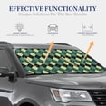 thumbnail image 4 of Fotbe Green Squares 2-Piece Car Windshield Sun Shade | Sun Blocker for Car Windshield | Foldable Automotive Interior Accessories for Sun Protection-Large, 4 of 7