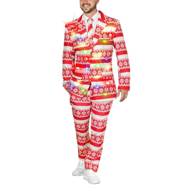 Life of the Party Life of the Party Men's Ugly 3PC LED Light Up