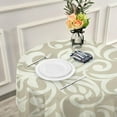 thumbnail image 6 of SKYSONIC White Pattern Round Tablecloth,Washable Oil Proof Table Cover for Kitchen Holiday Party Wedding Picnic Decoration, 6 of 7