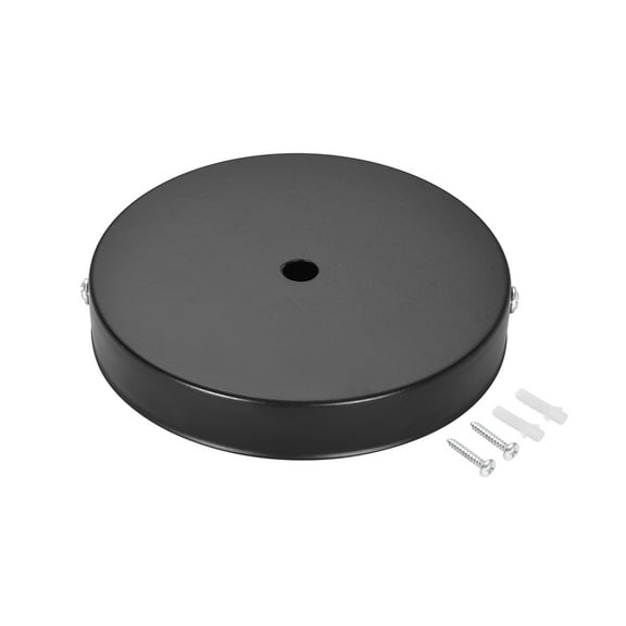 Uxcell 120mm 4.7inch Retro Light Canopy Kit Wall Sconce Lamp Plate Fixture DIY Black