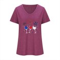 thumbnail image 3 of Fiudx Ofertas Flash Del Día Solo En Línea Camiseta de Cuello Redondo con Estampado Degradado de Manga Corta para Mujer, 3 of 5