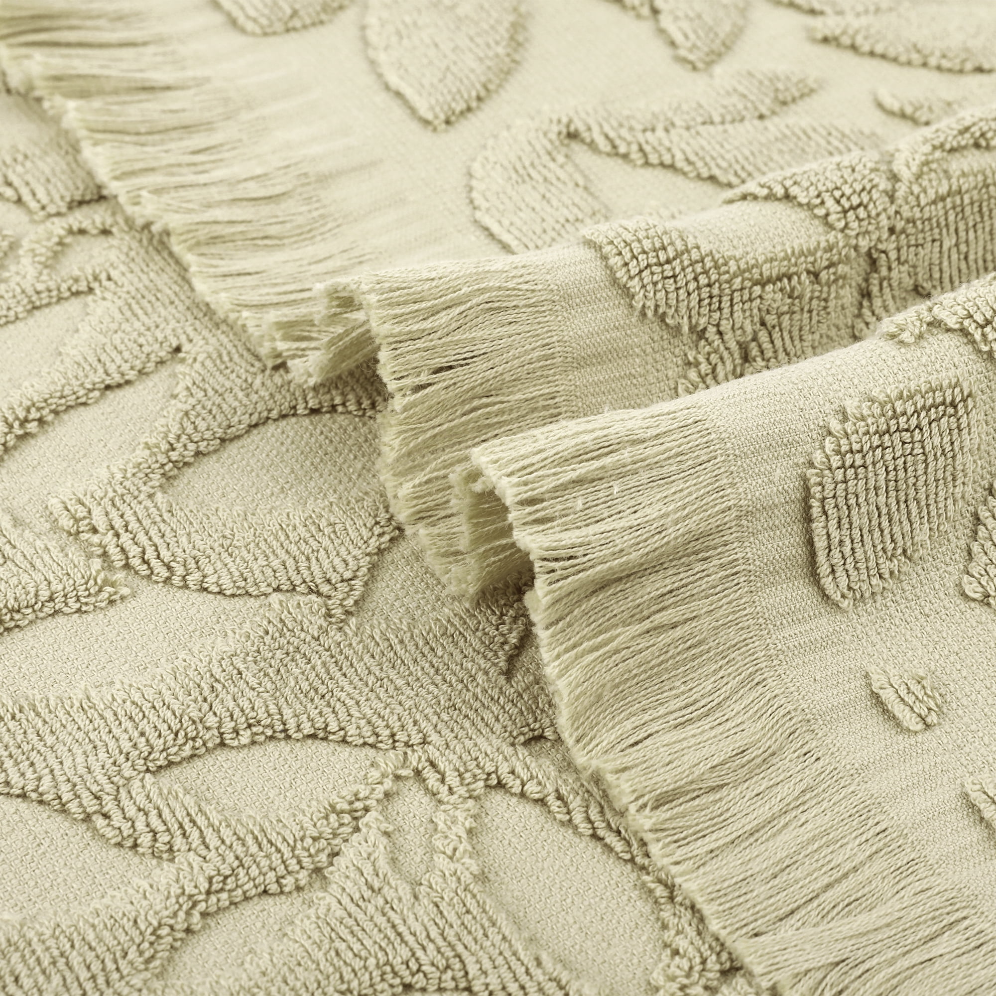 Unique Bargains Jacquard Pattern Boho Hand Towels Set for Bathroom, Kitchen Khaki 4