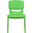 thumbnail image 3 of Bowery Hill 12" Plastic Stackable Preschool Chair in Green (Set of 4), 3 of 10