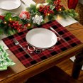 thumbnail image 4 of Mantel individual navideño de invierno, resistente al calor, lavable y limpio, mantel individual de cocina, pieza central, 4 of 5