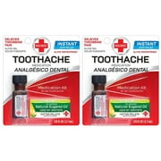 Red Cross Toothache Complete Natural Eugenol Medication Kit, 0.12oz, 2-Pack