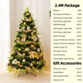 thumbnail image 3 of Juego de decoración navideña grande y luminosa, PE mixto, para el hogar, de PVC INS de primera calidad, adornos de decoración de ambiente para árbol de Navidad, 3 of 5