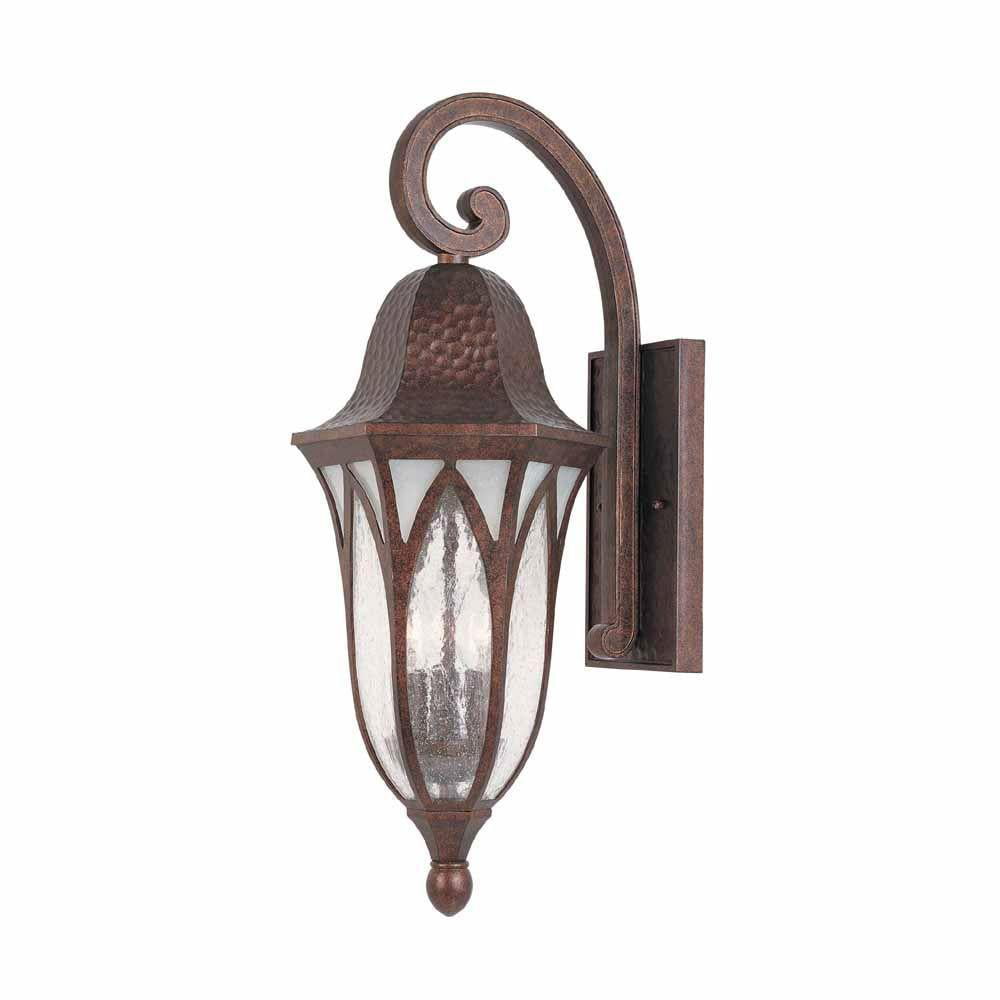 World Imports 9 in Burnished Antique Copper Outdoor Wall Sconce 