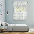 thumbnail image 6 of Light Blue Boho Flower Kitchen Curtains Valances and Tiers Set of 3 Abstract Bosemia Geometric Graphic Tier Curtains and Valance with Rod Pocket for Small Windows, 27.5"x24", 6 of 9