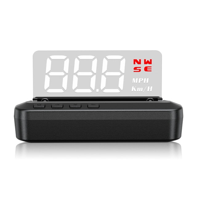 Methold Velocímetro para automóvil Navegación Pantalla frontal digital HUD plegable ajustable Alarma de exceso de velocidad interior a Electrónica