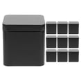 thumbnail image 1 of 10 latas de metal cuadradas para té, portátiles, de hojas sueltas, vacías, 1 of 7