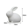 thumbnail image 2 of Ceramic Rabbit Statue Bunny Animal Living Room Desktop Model Tiny Adorn for Wedding Party Decor 7.6cmx4.8cmx6.6cm, 2 of 7