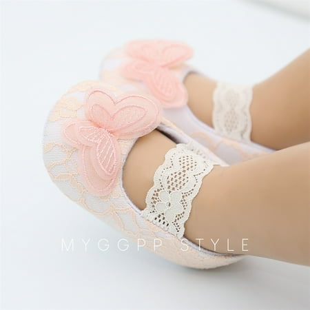 

Baby Girls Butterfly Lace Fashion Slip-On Toddler First Walkers Kid Shoes