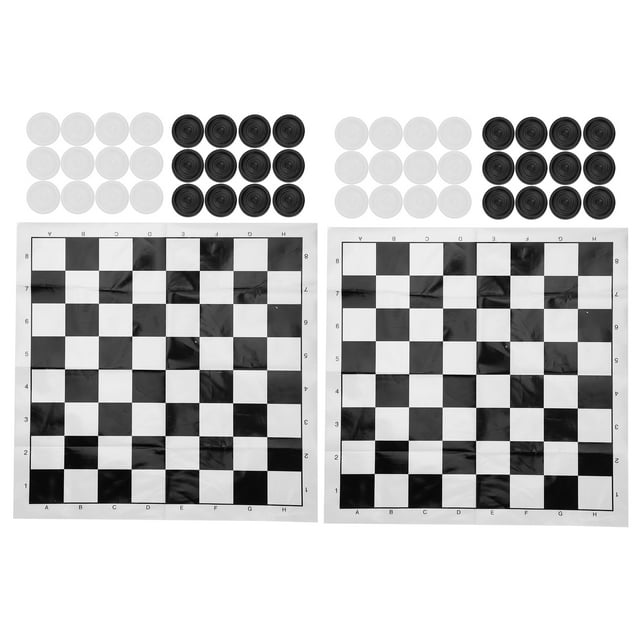 Plastic Checkerboard Set, Practical Checkers Set Portable Foldable For Outdoor Camping For Parties For Hotel Lobbies For Travel
