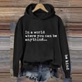 thumbnail image 4 of Baberdicy on Sale Women's Oversized Hoodie Slogan Letter Graphic Long Sleeve Sweatshirt Aesthetic Pullover with Pockets Orange Xl, 4 of 5