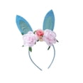 thumbnail image 2 of Diadema con orejas de conejo y tocado de flores para fiesta infantil, accesorio para el cabello de Pascua, diadema de plástico, 2 of 6