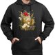 thumbnail image 3 of Sudadera con capucha literaria de estilo retro con corte relajado y bolsillo canguro ajustado; versátil para desplazamientos en primavera y otoño.(M), 3 of 5