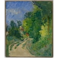 thumbnail image 2 of Paul Cézanne 12x14 Gold Ornate Wood Frame and Double Matted Museum Art Print Titled - The Rotating Road in the Undergrowth (1873), 2 of 4