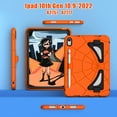 thumbnail image 6 of Dteck iPad 10th Generation Case iPad 10.9 Case 2022 New iPad 10th Gen Case for Kids 10.9 Inch Shockproof Protective Cover with Pencil Holder & Shoulder Strap & Kickstand for Kids ChildreOrange + Black, 6 of 9