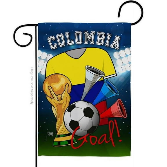 World Cup Colombia Soccer Sports 13 x 18.5 in. Double-Sided Decorative Vertical Garden Flags for House Decoration Banner Yard Gift