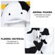 thumbnail image 3 of Pijama de dibujos animados de 1 pieza, adorable mono de franela con diseño de animalitos, ideal para otoño e invierno., 3 of 7