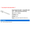 thumbnail image 2 of Front Control Arm Bolt - Compatible with 2017 - 2024 Land Rover Discovery 2018 2019 2020 2021 2022 2023, 2 of 2