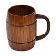 thumbnail image 1 of Jarra de cerveza con forma de barril, ligera, para decoración de mesa, taza de madera, taza de té para café, bebidas frías o calientes, leche, cocina, L con asa, 1 of 8