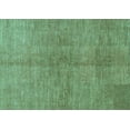 thumbnail image 1 of Ahgly Company Indoor Rectangle Abstract Turquoise Blue Modern Area Rugs, 2' x 5', 1 of 4