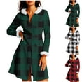 thumbnail image 2 of LIaqionyy Womens Plaid Flannel Jacket Casual Button down Long Lightweight Coat Winter Outerwear Fall Clothes, 2 of 5