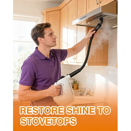Steam Cleaner for Home, 1500W High Pressure Steamer for Cleaning with 15s Fast Heat, 221°F High Temp, 1580ml Large Tank, Portable Handheld Steam Cleaner for Grout, Cars, & Upholstery