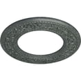 thumbnail image 3 of Ekena Millwork 13 3/8"OD x 7 1/2"ID x 3/4"P Blackthorn Ceiling Medallion (Fits Canopies up to 7 1/2"), Hand-Painted Athenian Green Crackle, 3 of 6