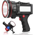 thumbnail image 1 of Antorcha LED, Super Power 12800mah Batería recargable 10000 lúmenes Luz portátil para acampar, 5 modos de iluminación, Antorcha impermeable Ipx4 para pesca, Camping. Afortunado Sencillez, 1 of 5