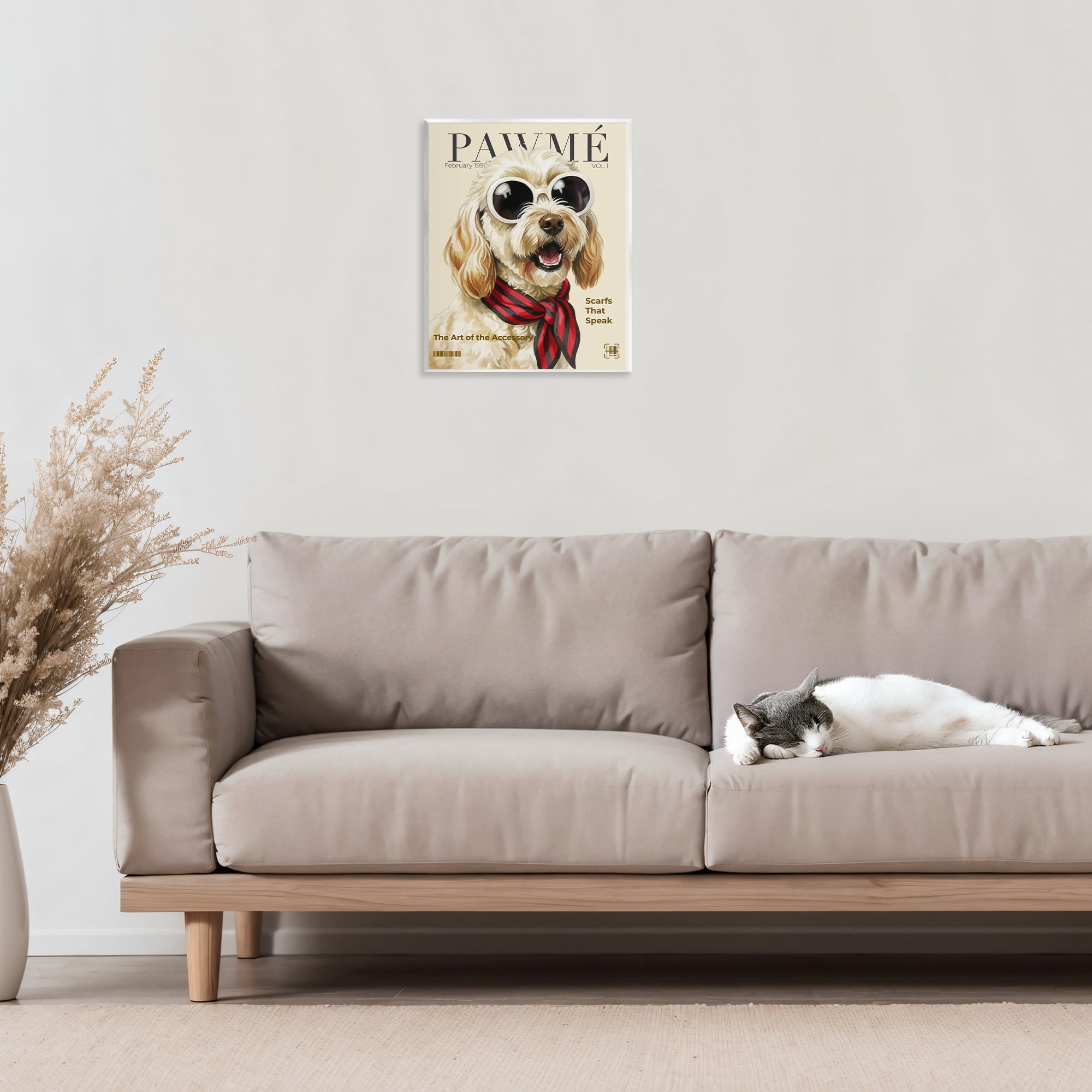 Stupell Industries Pawme Dog Fashion Magazine Wall Plaque Art, design by A Barefoot Stylist