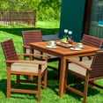 thumbnail image 4 of Aoodor Patio Chair Cushions Set of 2, 24 x 24 x 4 Inch Water Resistant Outdoor Seat Cushions with Handle and Ties, Square Corner Cushions for Patio Furniture Garden Lawn, Brown, 4 of 8