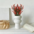 thumbnail image 5 of Artificial Flowers Fake Outdoor Plants Faux UV Resistant Lavender Flower Plastic Indoor Table Centerpiece Vase Decor Outside Front Door Porch Decorations, 1Pc, Multicolor(White,15x6.5"), 5 of 9