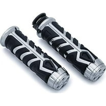 Kuryakyn 5628 Motorcycle Handlebar Accessory: Spear Hand Grips for 2015-19 Indian Scout Motorcycles, Chrome, 1 Pair