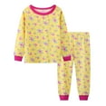thumbnail image 2 of Toddler Boys Pajamas Girls Pjs Sets Baby Soft Flower Prints Long Sleeves Sleepwear Top Pants Sets Outfits Kids Sleepwear Pajama Sets,2-Piece,Size 7-8 Years, 2 of 3