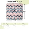thumbnail image 2 of Colorful Geometric Striped Pattern Square Fitted Tablecloth with Elastic Edge,Square Table Cover,Washable Elastic Table Cover for Home Kitchen Party Decor 34"x34", 2 of 6