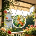 thumbnail image 6 of Acrylic Puzzles Suncatcher Window Hanging, 7.4 Inch Sun Catcher Puzzle Garden Decoration for Women Men Mom Birthday Gift (Lily of the Valley and Fox), 6 of 9