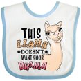 thumbnail image 3 of Inktastic This Llama Doesn't Want Your Drama Cute Llama Boys or Girls Baby Bib, 3 of 4