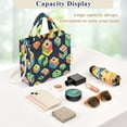 thumbnail image 5 of FORMRS Womens Corduroy Tote Bag Crossbody Shoulder Handbag with Pocket, Green Cubes, 5 of 7